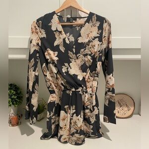 Lulus Long Sleeve Floral Romper